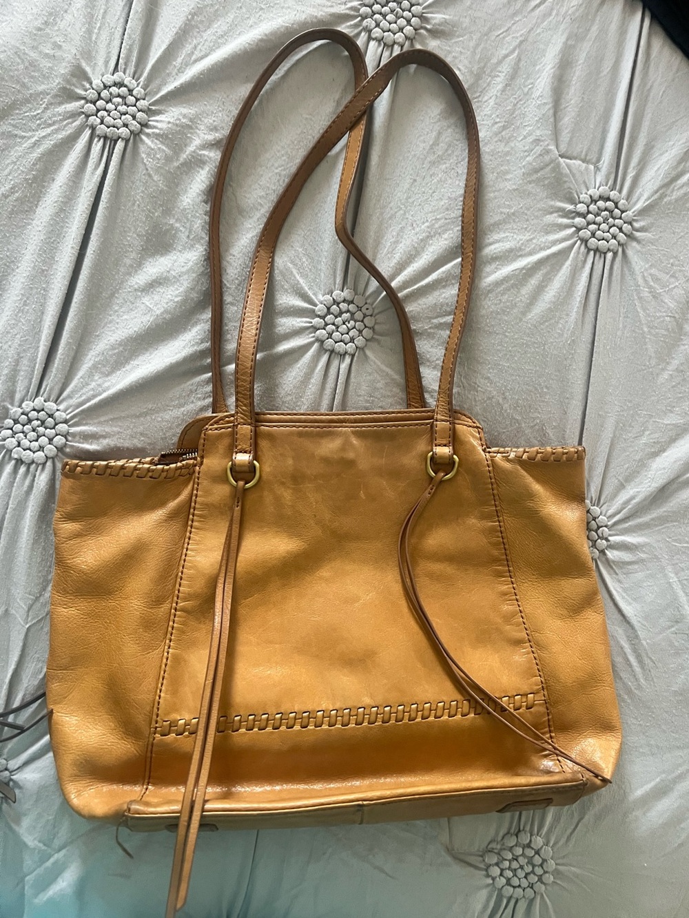 HOBO Caramel Leather Shoulder Tote
